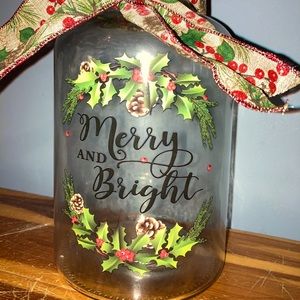 Large Merry and Bright Jar